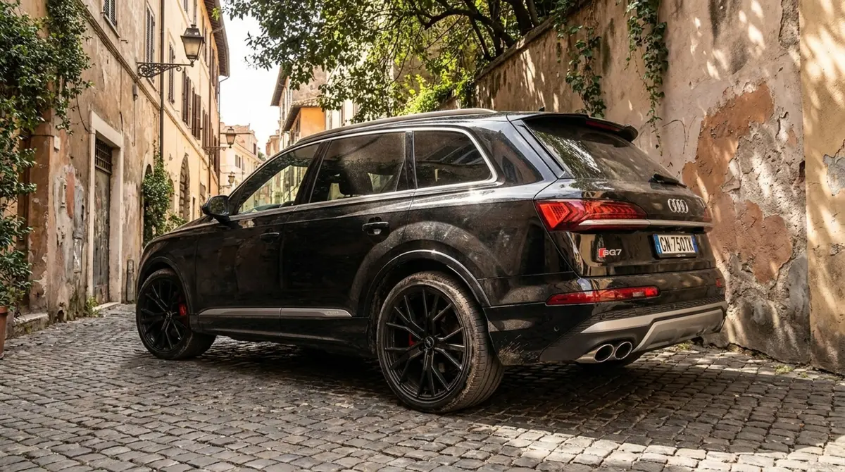 Audi SQ7 7seater 2023, front view — Priveo Cars, Europe