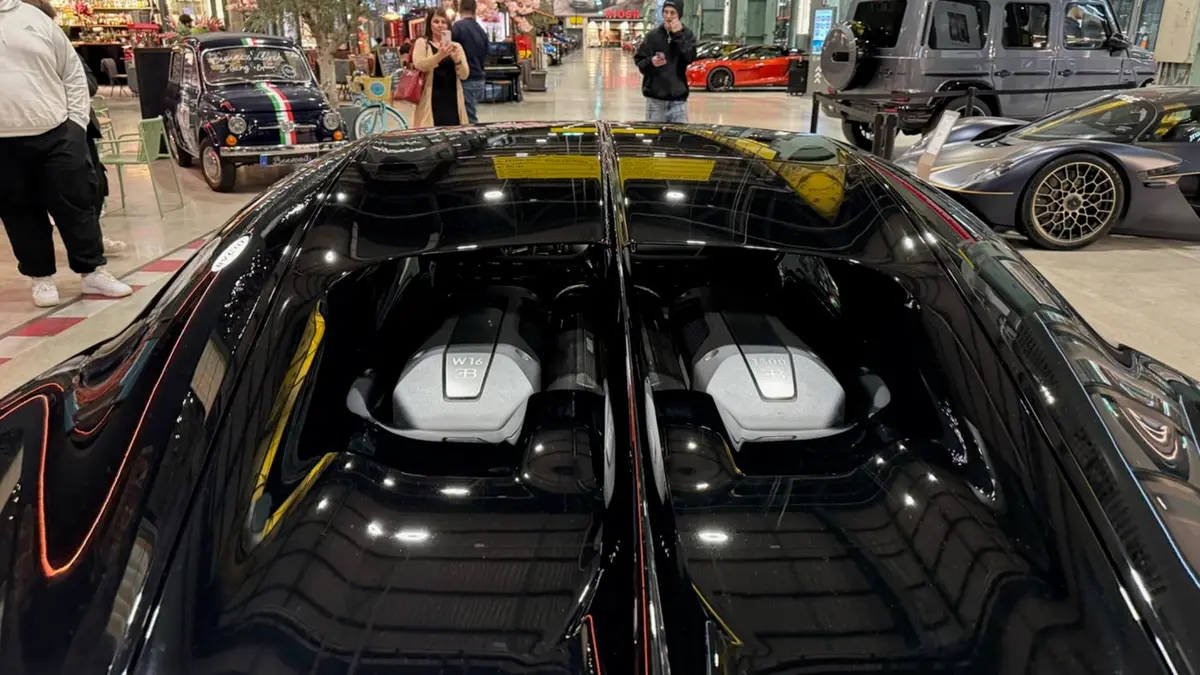 Bugatti Chiron 110 Ani 2019, rear view — Priveo Cars, Europe