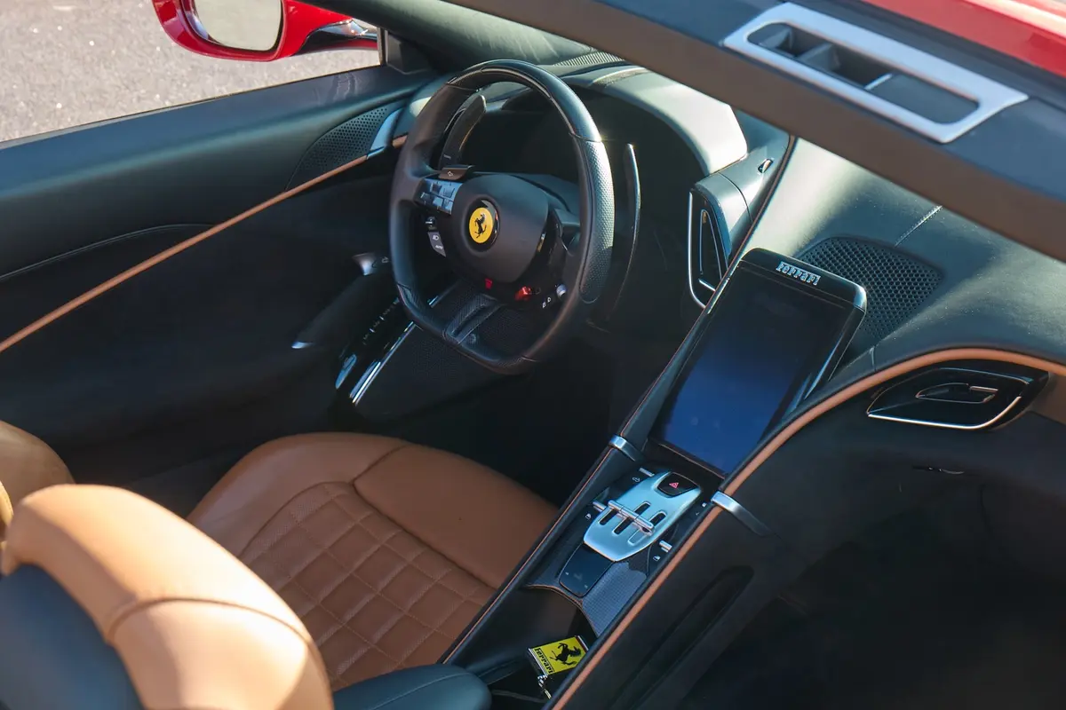 Ferrari Roma Spider 2024, rear view — Priveo Cars, Europe