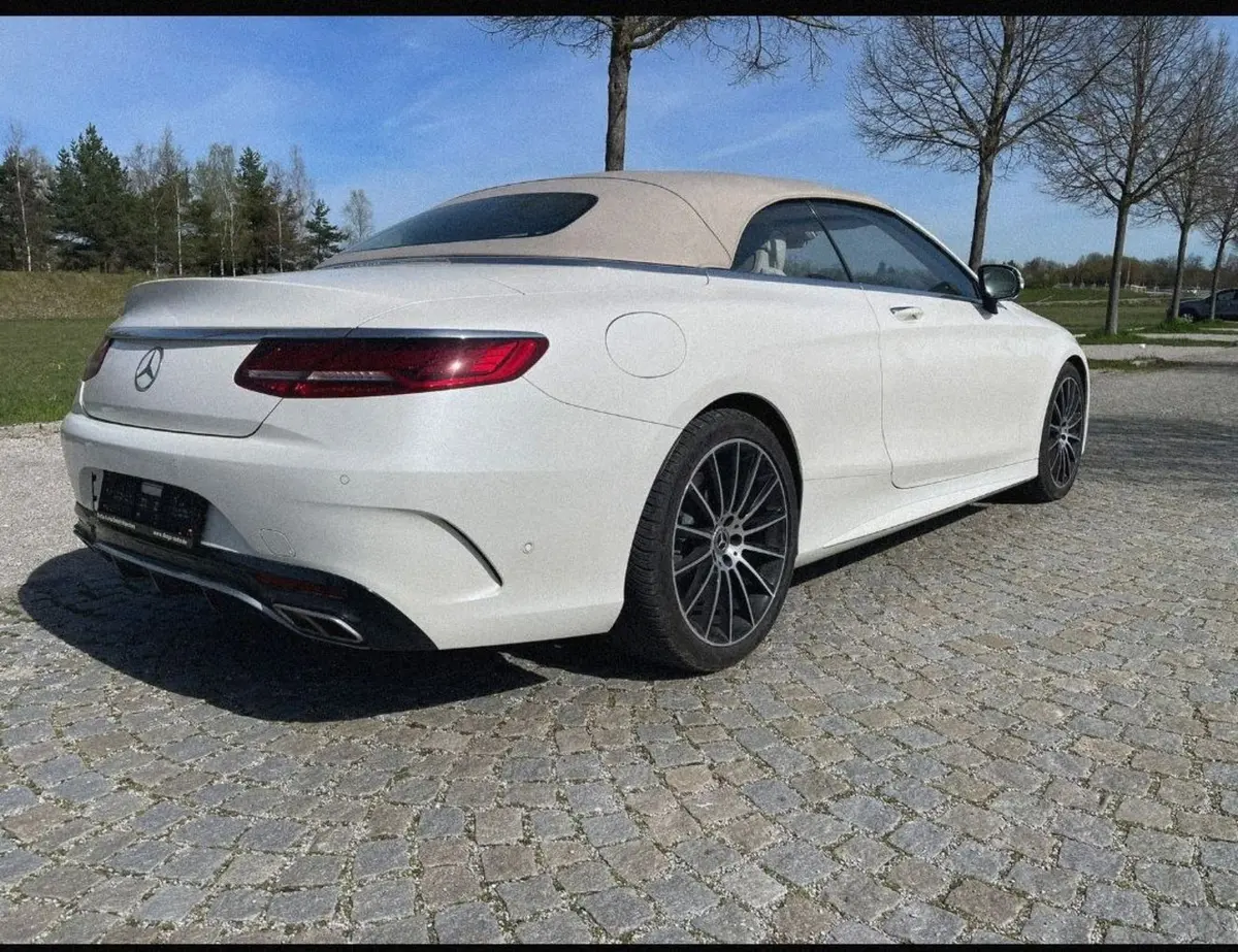 Mercedes Benz S560 Cabrio 2021, rear view — Priveo Cars, Europe