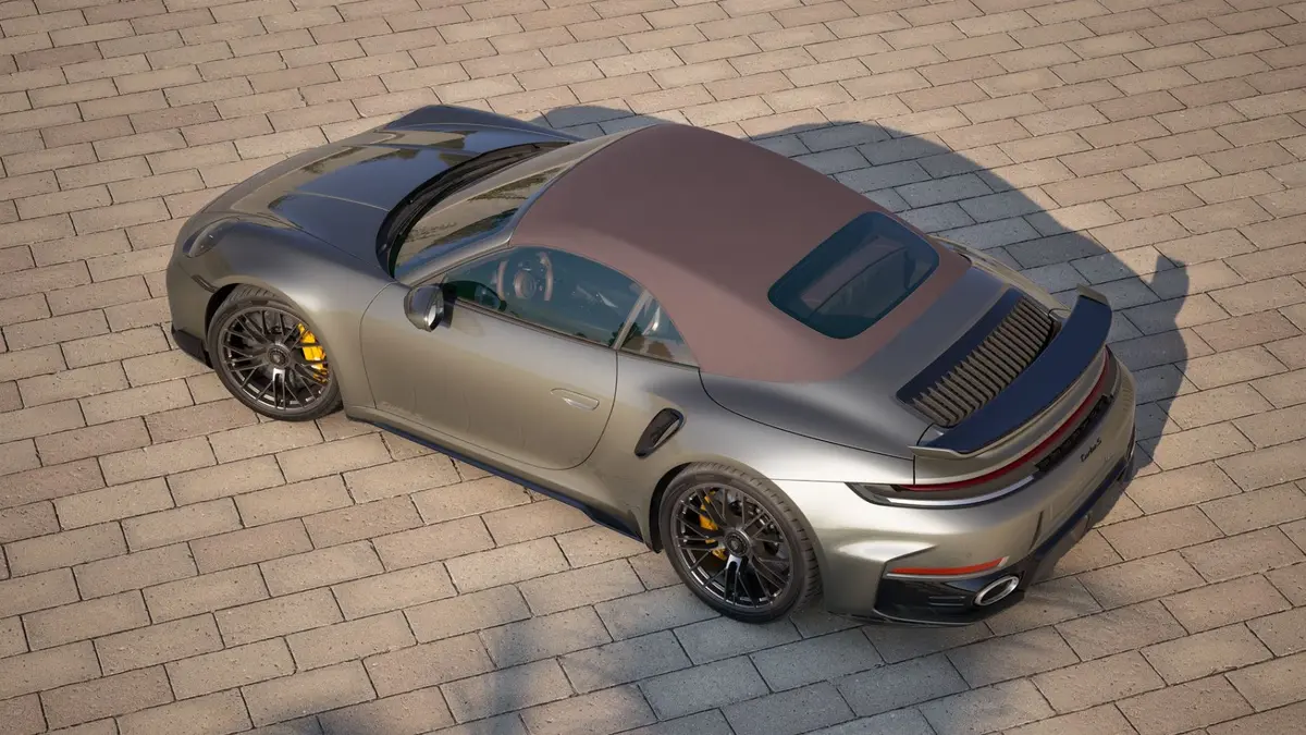 Porsche 911 992 Carrera Turbo S Cabrio 2026, front view — Priveo Cars, Europe