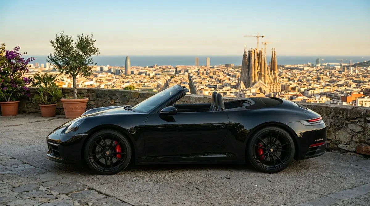 Porsche 992.2 Carrera 4 GTS Cabrio 2025, front view — Priveo Cars, Europe
