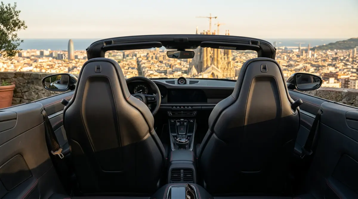 Porsche 992.2 Carrera 4 GTS Cabrio 2025, rear view — Priveo Cars, Europe